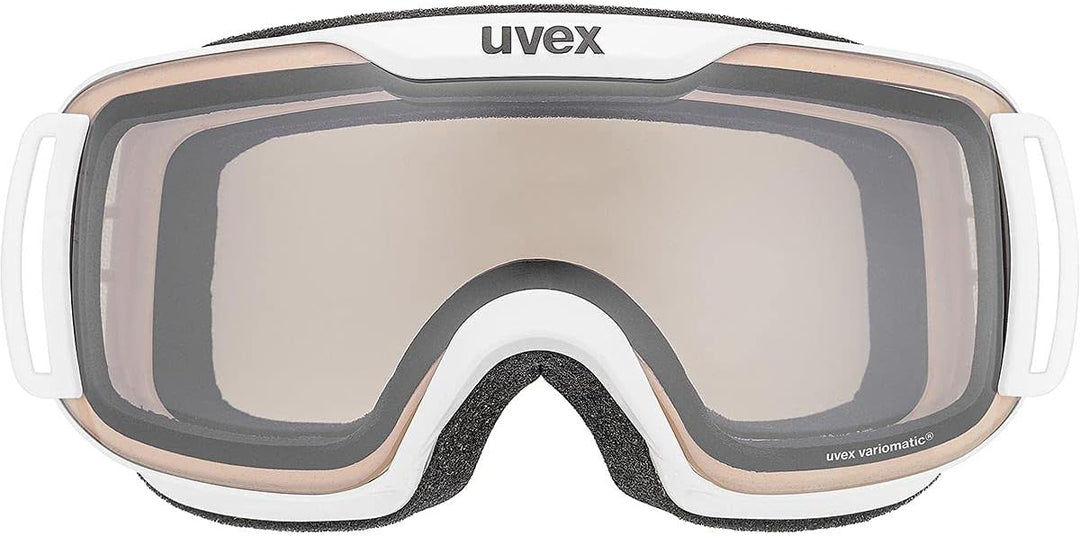 Uvex Unisex Downhill 2000 S V Skibrille (1er Pack) Einheitsgrösse white/silver-clear, Einheitsgrösse