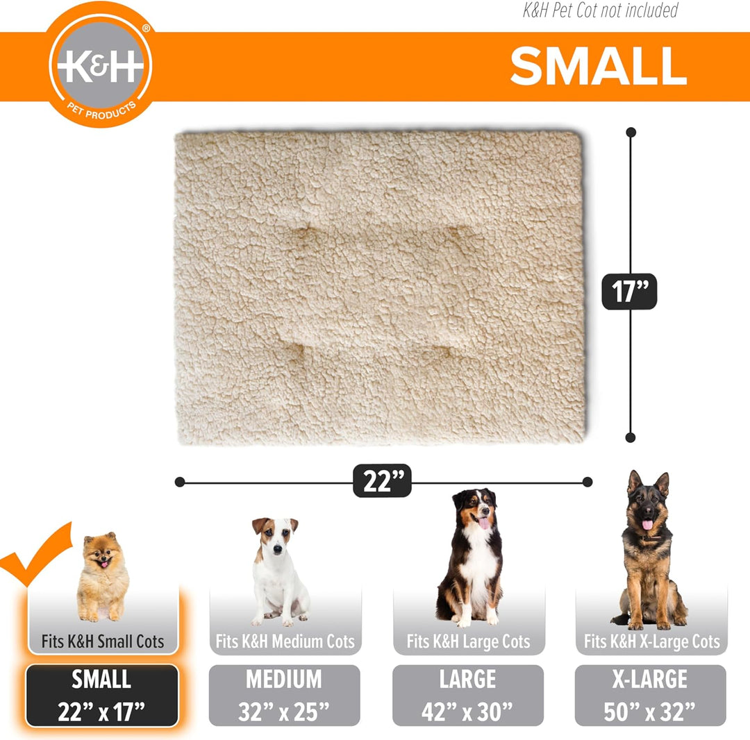 K&H PET PRODUCTS Original Microfleece-Pad für erhöhtes Hundebett, tragbar und waschbar, Hundebettunt