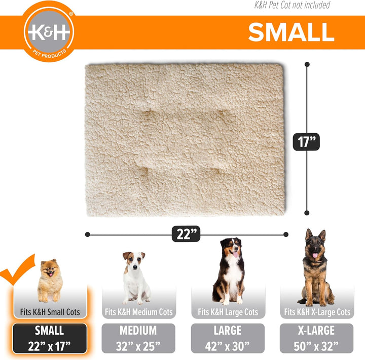 K&H PET PRODUCTS Original Microfleece-Pad für erhöhtes Hundebett, tragbar und waschbar, Hundebettunt