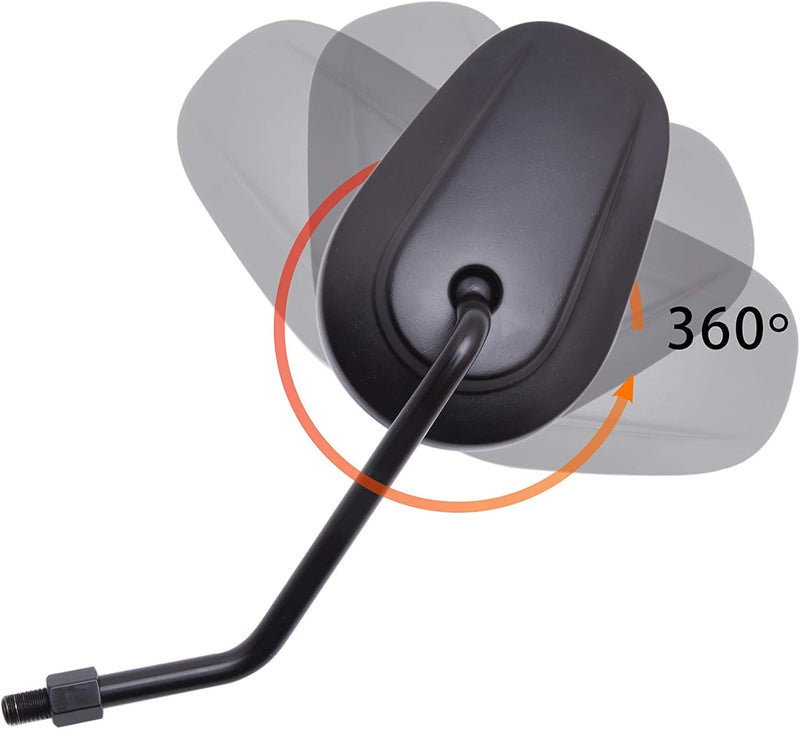 8mm Schwarzer Motorrad Rückspiegel Seitenlenker Rückspiegel für Sportster XL1200 883 48 Dyna Softail