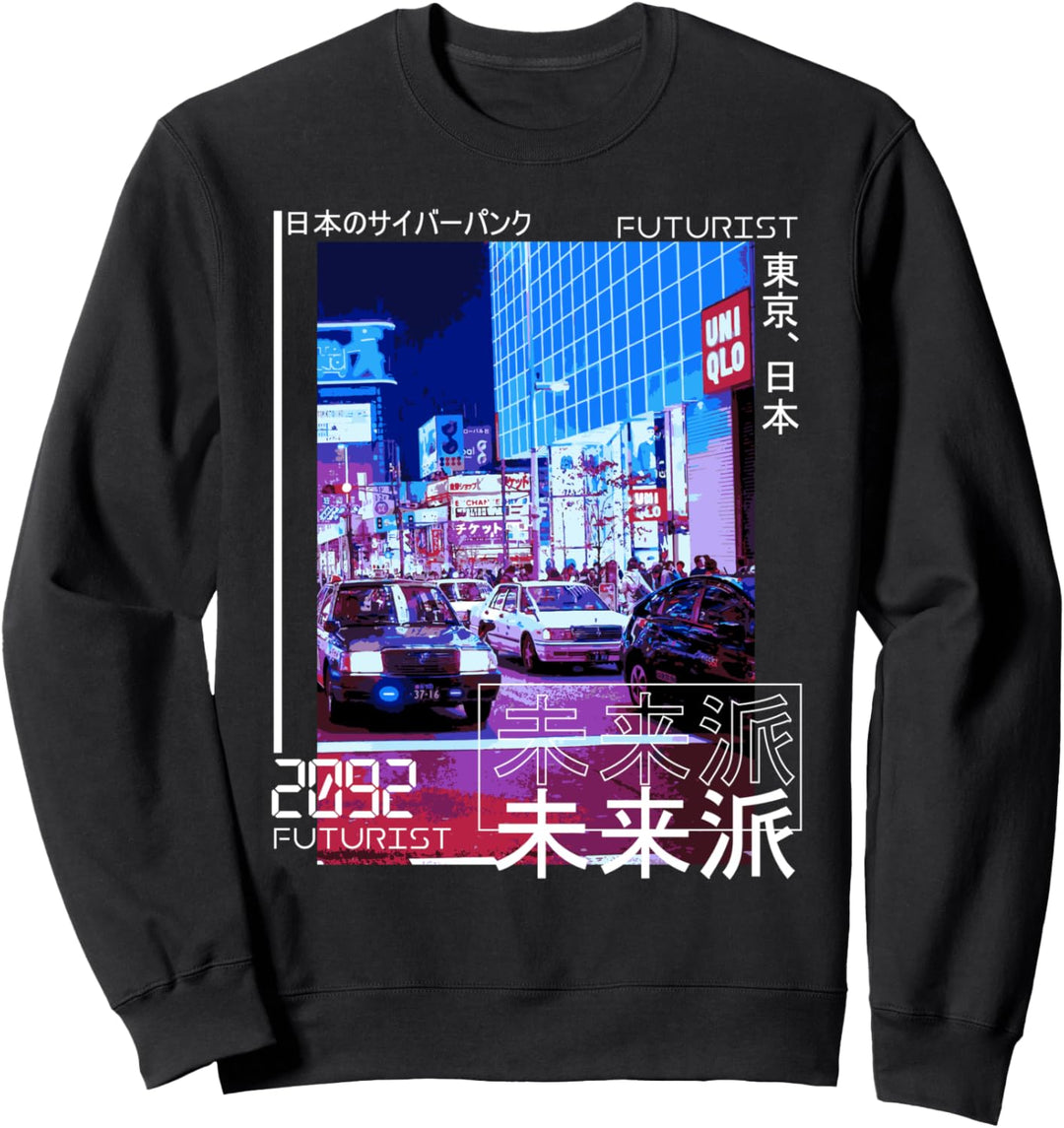 Japanese Cyberpunk Tokyo Streetwear Aesthetic Japan Street Sweatshirt