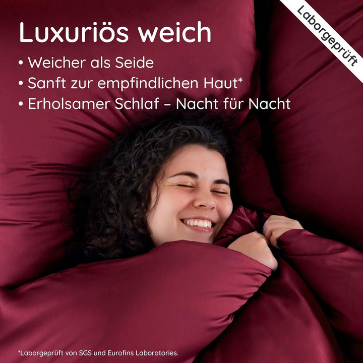Bambaw Bambus Bettwäsche 155x220 cm, kühlender Bettbezug Sommer, Allergiker Deckenbezug, nachhaltige