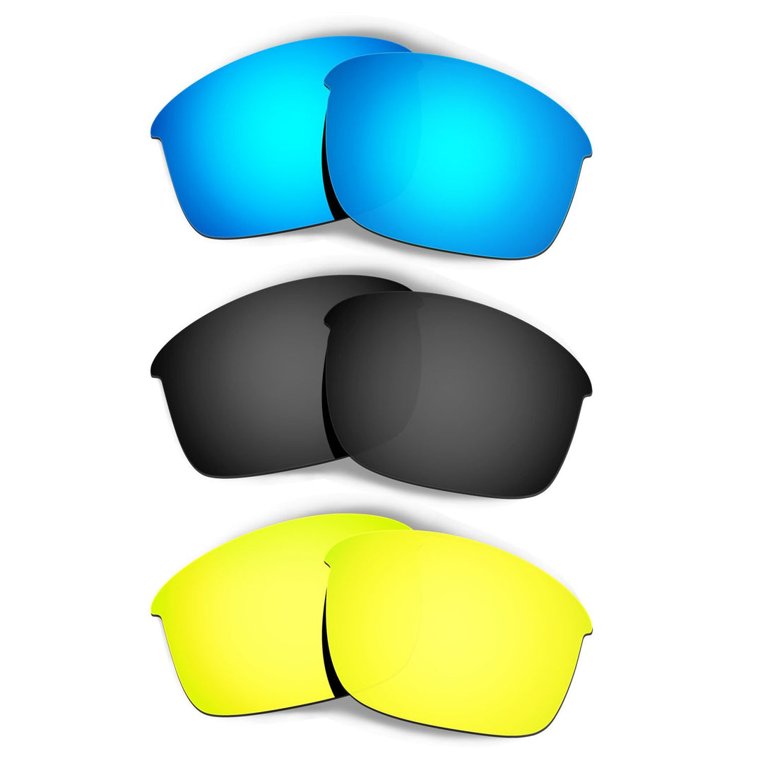 HKUCO Plus Mens Replacement Lenses For Oakley Bottle Rocket - 3 pair Combo Pack