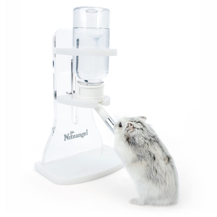 Niteangel Wasserflasche mit Ständer für syrische Zwerghamster, Gerbils, Mäuse, Ratten, Degus und kle