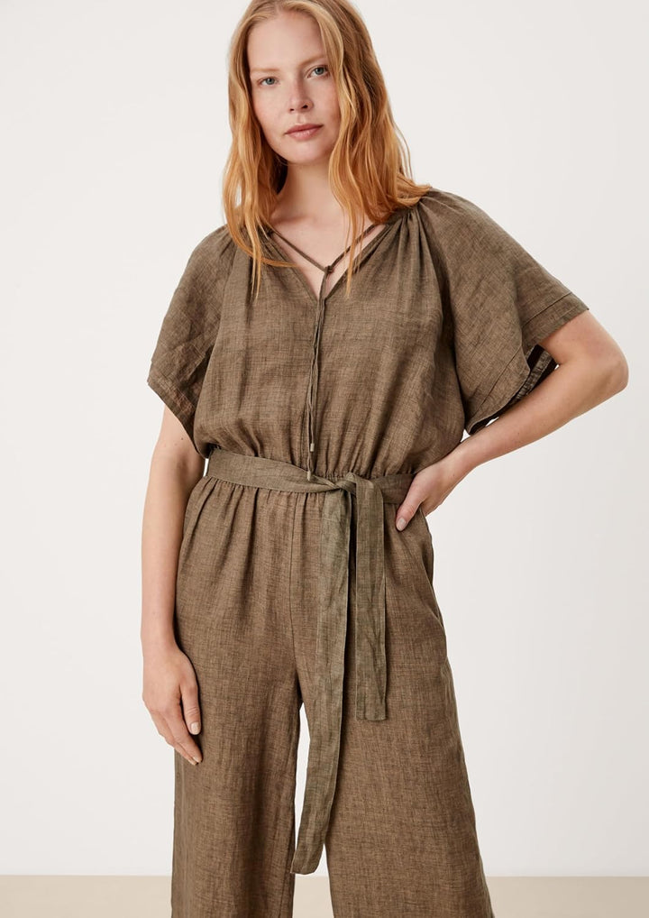 s.Oliver Jumpsuit aus Leinen 38 salbeigrün, 38 salbeigrün