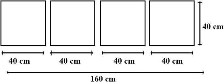 Feeby Frames, Leinwandbild, Bilder, Wand Bild - 4 Teile - Panoramabild, Wandbilder, Kunstdruck 40x16