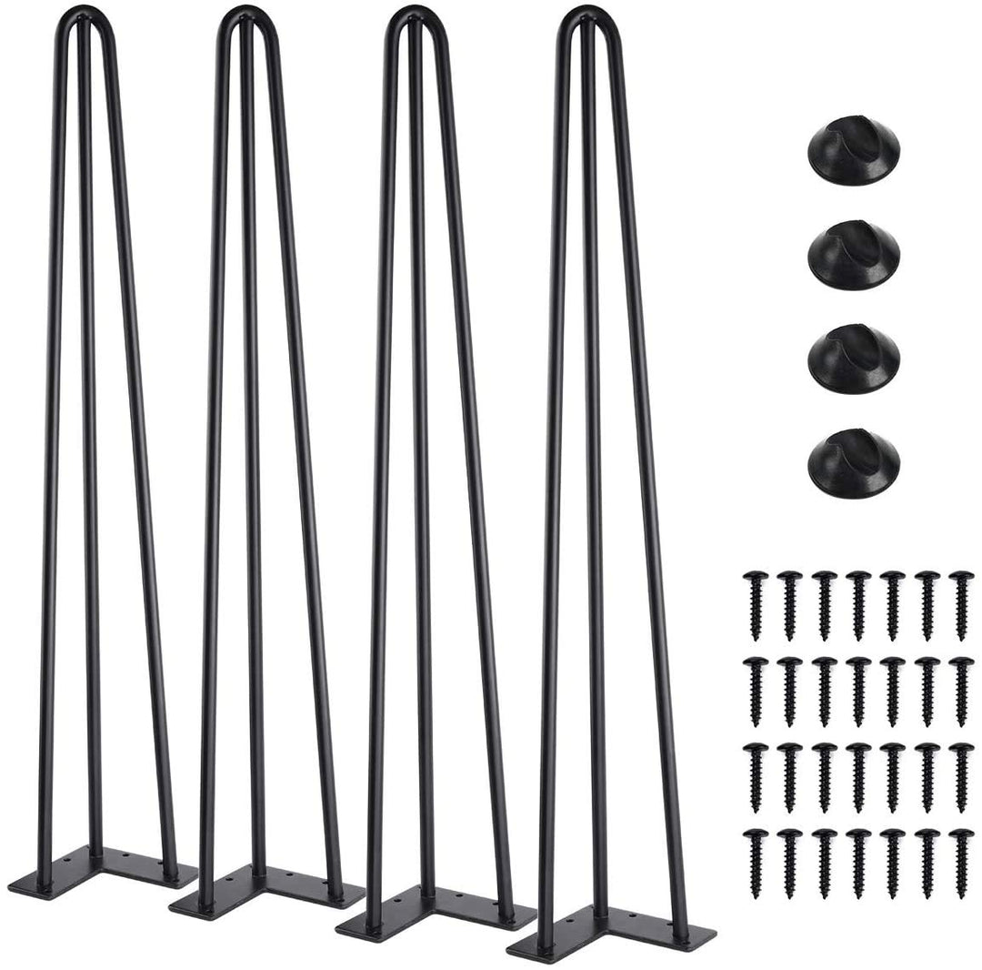 4er Set Tischbeine in 72cm Catalpa Blume 3 Stangen Hairpin Tischbeine Möbelfüsse Tischkufen Haarnade