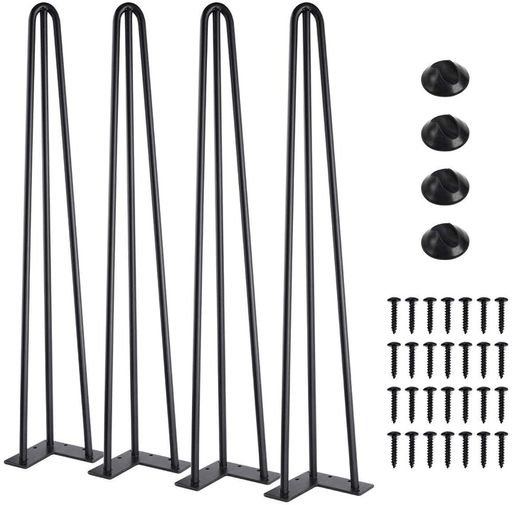4er Set Tischbeine in 72cm Catalpa Blume 3 Stangen Hairpin Tischbeine Möbelfüsse Tischkufen Haarnade