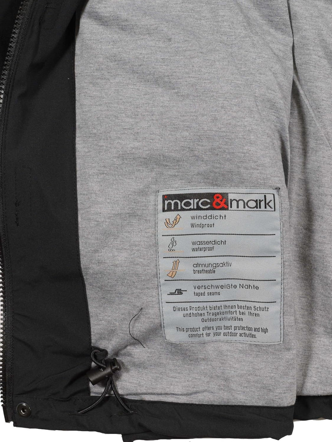 Marc & Mark Funktions- Regenjacke in Herrenübergrösse bis 12XL, schwarz 8XL Grosse Grössen Schwarz,
