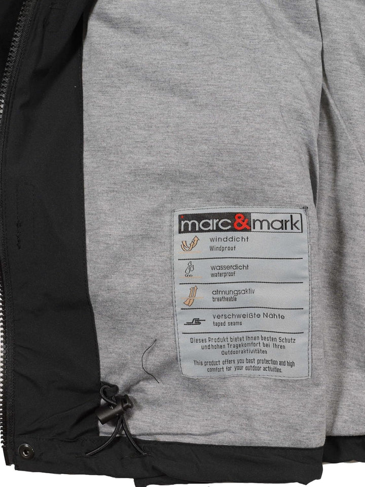 Marc & Mark Funktions- Regenjacke in Herrenübergrösse bis 12XL, schwarz 8XL Grosse Grössen Schwarz,