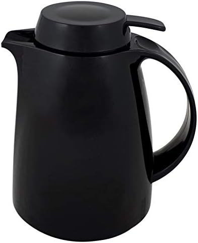 Helios Servitherm Thermoskanne Schwarz 0,3L – 6h Heiss - Hält Getränke heiss & kalt - – Einhandbedie