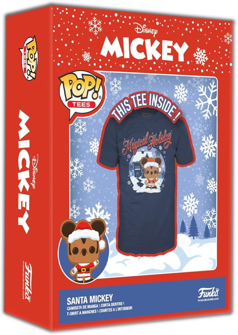 Funko Boxed Tee: Disney Holiday - Santa Mickey- Medium, M