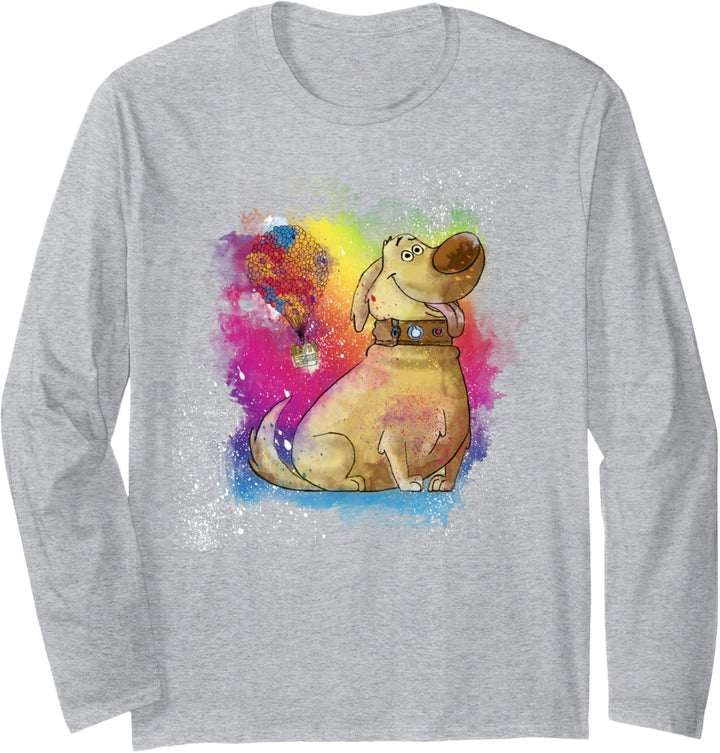 Disney Pixar Up Dug Watercolor Rainbow C1 Langarmshirt