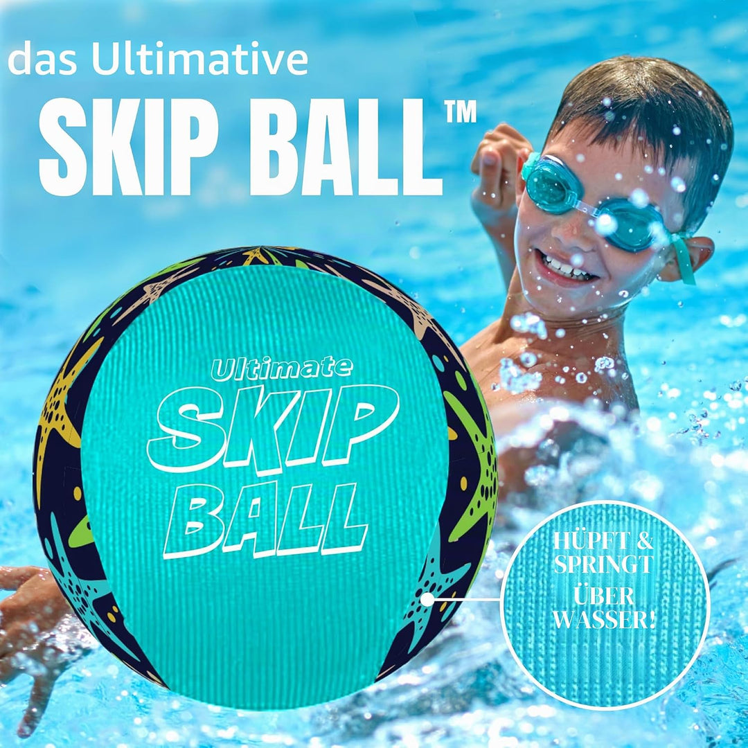 Activ Life Skip Ball Seesternblau – Wasserhüpfball 2er-Set für Kinder & Erwachsene – Outdoor Strands