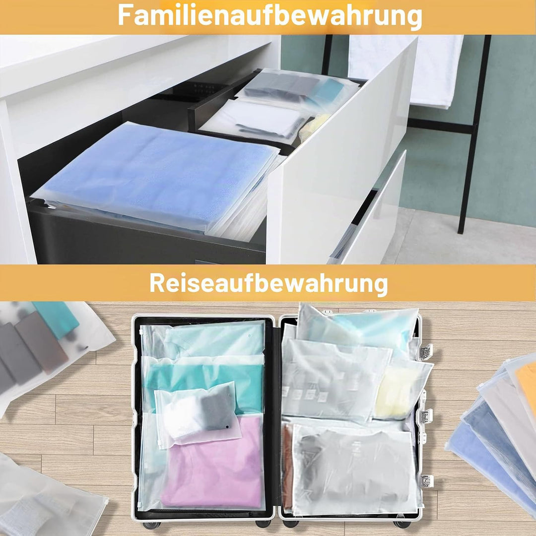 Svaldo Kleiderverpackungstaschen für Versand, 100 Stück, 25,4 x 33 cm, mattiert, mit Reissverschluss