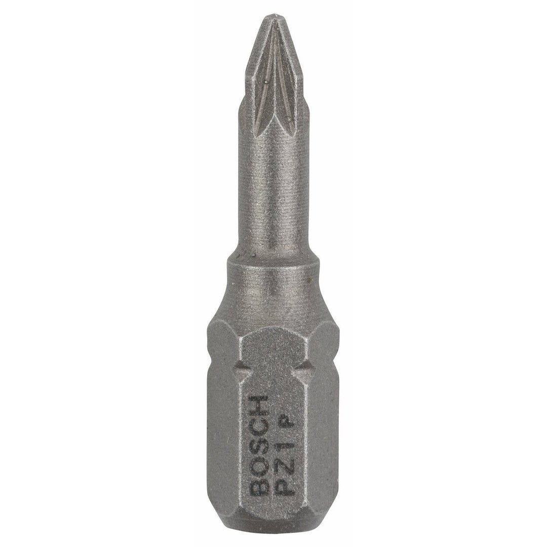 Bosch Professional Bit Extra-Hart für Pozidriv-Kreuzschlitzschrauben (PZ1, Länge: 25 mm, 100 Stück)