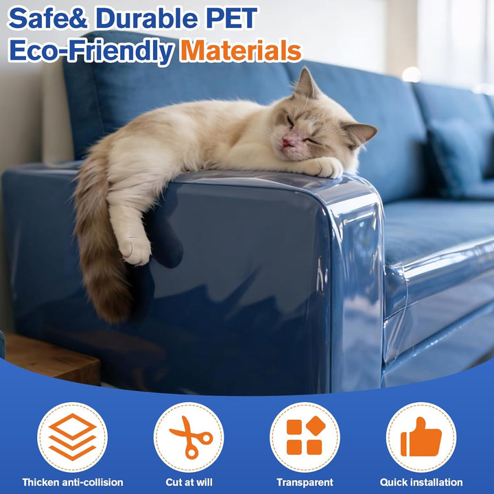 Katze Kratzschutz Tape,5m x 30cm Kratzschutz Sofa Katze,Selbstklebend Kratzfolie Katzen Transparent