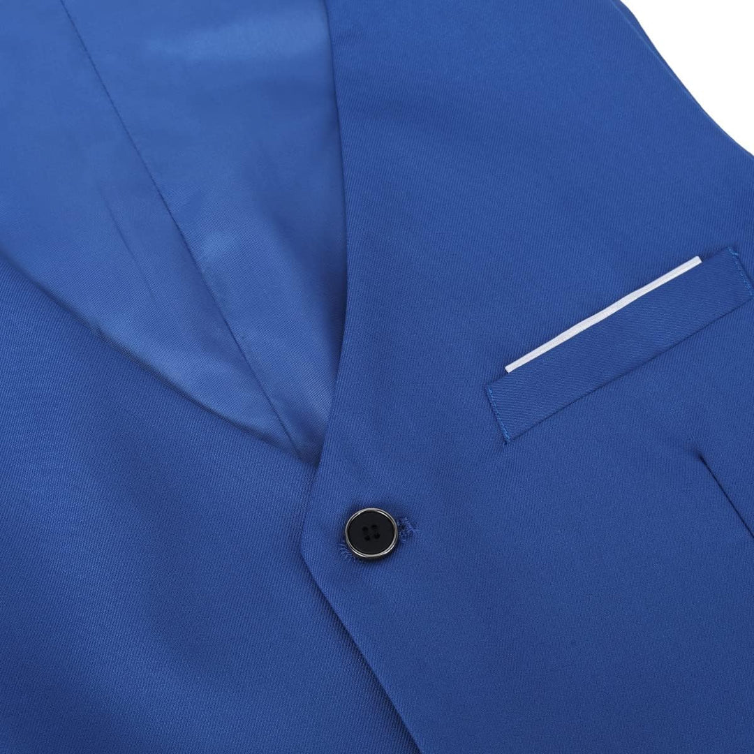 Sliktaa Herren Anzug 3 Teilig Slim Fit Reihe Einfarbig Stoff Business Shawl Kragen Klassisch Tunika