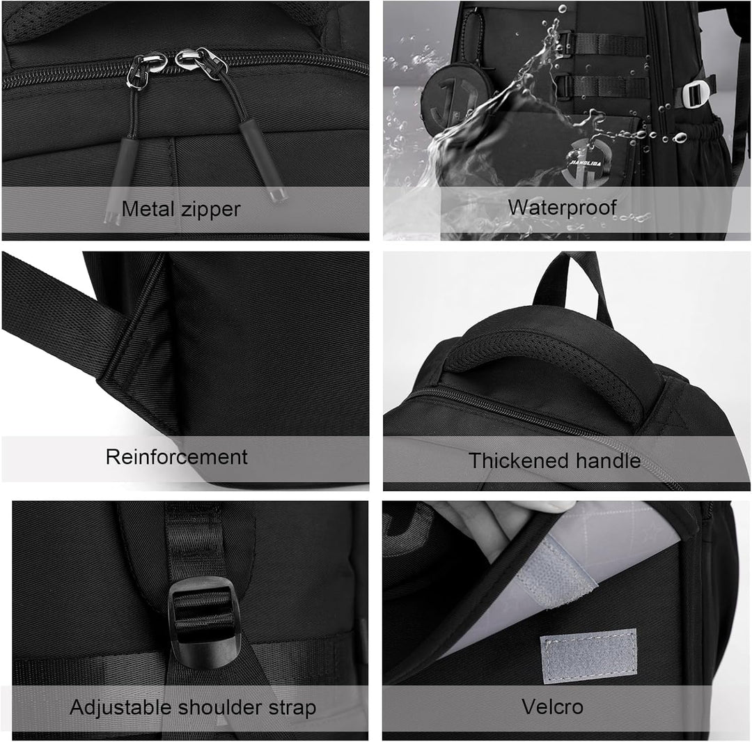 JANSBEN Wasserdichter Schulrucksack für Teenager Jungen und Mädchen, Mehrfachfach Design für Schule
