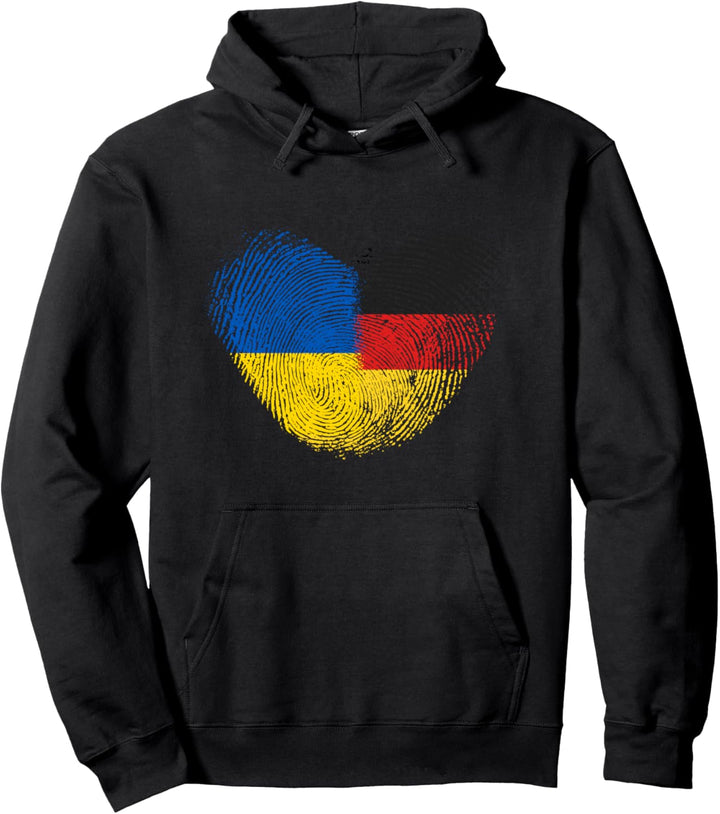 Ukraine Fingerabdruck für stolze Deutsch-Ukrainer Pullover Hoodie