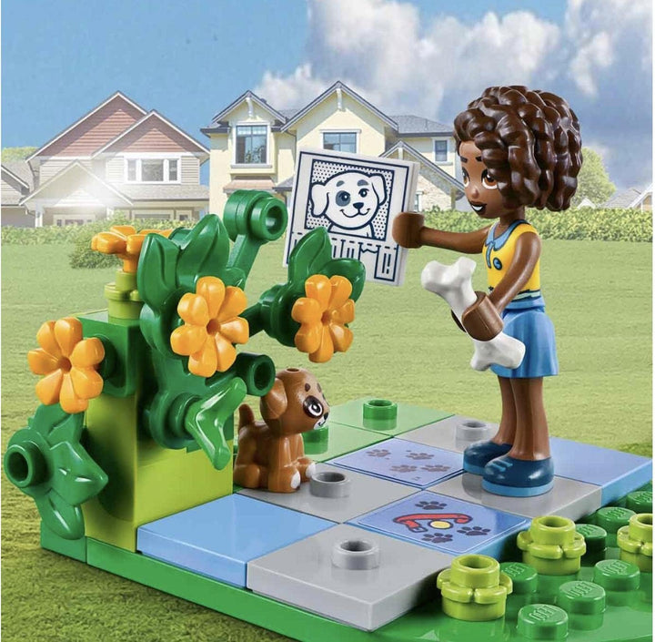 LEGO 41738 Friends Hunde-Rettungsfahrrad, Tierrettung-Spielzeug mit Welpen-Tierfiguren und Mini-Pupp