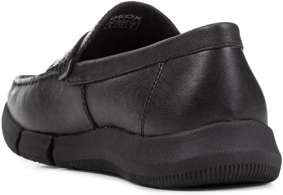 Geox Jungen U Adacter M Wide Moccasin 39 EU Schwarz, 39 EU Schwarz