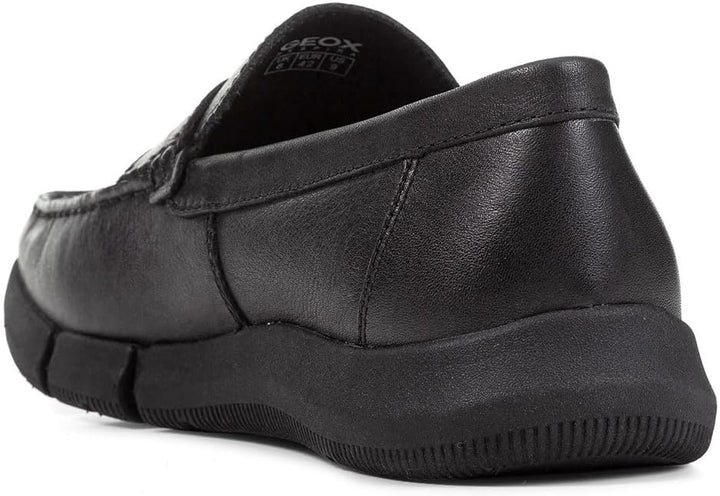 Geox Jungen U Adacter M Wide Moccasin 39 EU Schwarz, 39 EU Schwarz