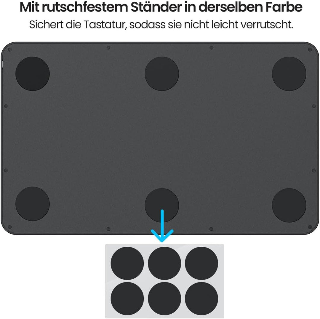 PINKCAT Bluetooth Tastatur Maus Set, Deutsches QWERTZ Layout Slim Wiederaufladbare Tastatur mit inte