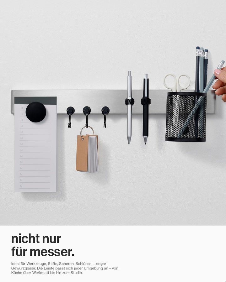 LARHN Magnetleiste Messer aus Edelstahl, 40cm - Messerhalter Magnetisch - Magnetischer Messerblock O