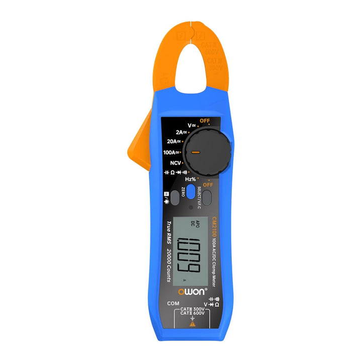 OWON CM2100 Mini Digital Clamp Meter 100A AC DC Strom Spannung True RMS Zange Amperemeter Widerstand