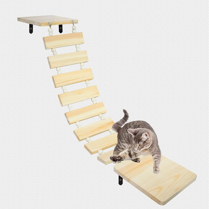 Kletterleiter zur Wandbefestigung Katzen Wandpark Hängebrücke Wandkletterleiter Handgefertigte Tierm