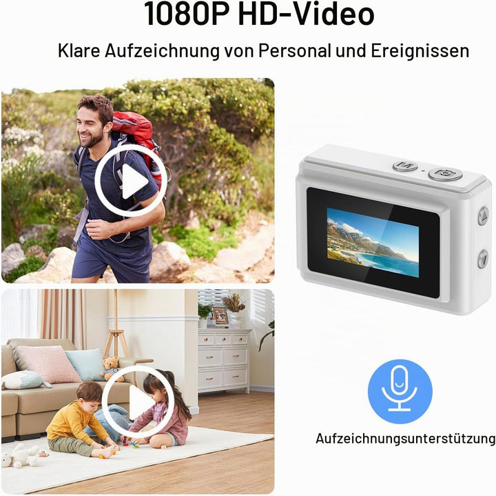 Annadue Keychain Digitalkamera 1080P 12 MP mit 0,96 Zoll Display, 6 Filtern, LED Licht, Tragbarer Re