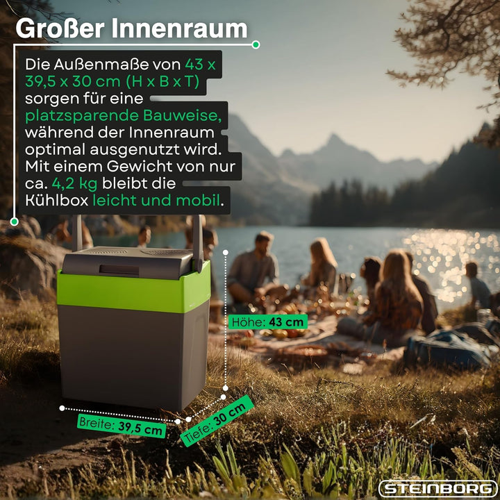 30 Liter 2in1 Kühlbox | Elektrische Kühlbox | Kühltasche | Isoliertasche | Thermobox | Warmhaltebox