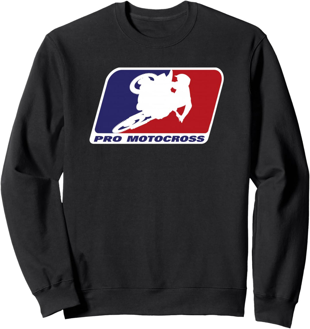 Motocross Pro Geschenk für Herren Damen Kinder Blau & Rot Dirt Bike T Sweatshirt