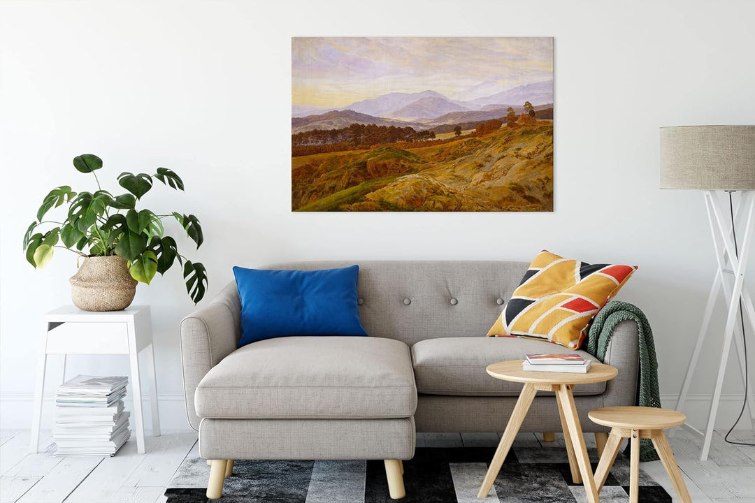 Generisch Caspar David Friedrich - Berg im Riesengebirge als Leinwandbild / Grösse: 120x80 cm / Wand