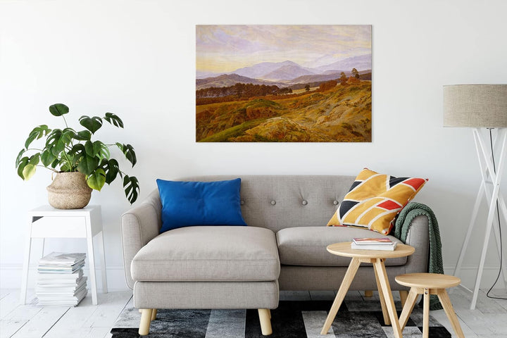 Generisch Caspar David Friedrich - Berg im Riesengebirge als Leinwandbild / Grösse: 120x80 cm / Wand