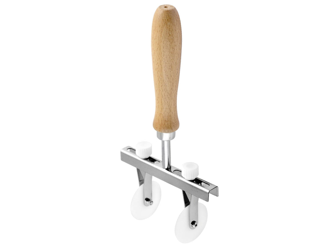 Nudelschneider mit verstellbaren Klingen, 2 Glatte Klingen