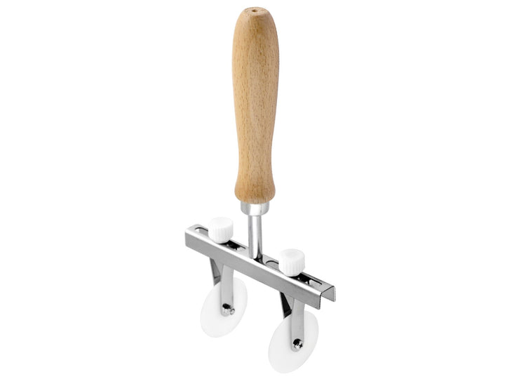 Nudelschneider mit verstellbaren Klingen, 2 Glatte Klingen