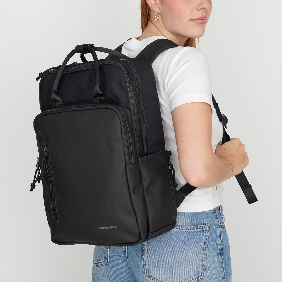 New Rebels William Milwaukee 18L Rucksack - 15,6-Zoll-Laptopfach mit wasserdichtem Reissverschluss -