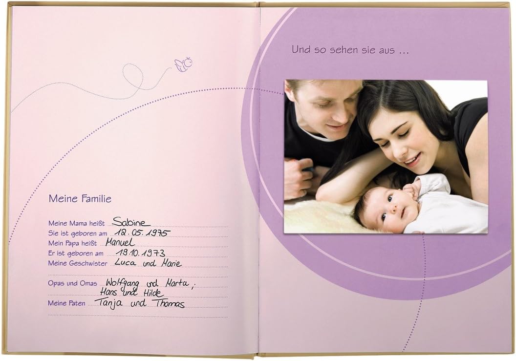 Hama Babyalbum Baby Feel (Fotoalbum mit 60 Seiten für 300 Fotos, Album Format 29 x 32 cm) Sand & Bab