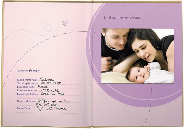 Hama Babyalbum Baby Feel (Fotoalbum mit 60 Seiten für 300 Fotos, Album Format 29 x 32 cm) Sand & Bab