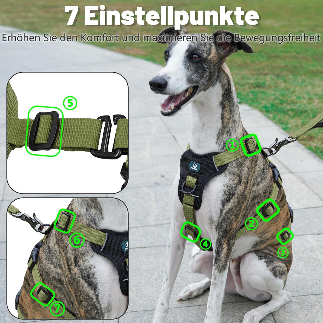 Sicherheitsgeschirr Hund, Anti Zug Hundegeschirr, Panikgeschirr für Hunde, Ausbruchsicheres Geschirr