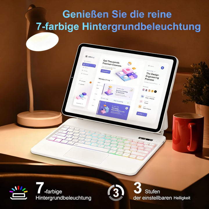 Magic Tastatur Hülle für iPad Air 13 2025/2024 (M3/M2), Magic Keyboard für iPad Pro 12.9 (6/5/4/3 Ge