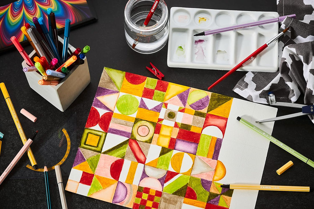 Premium-Filzstift - STABILO Pen 68 - ARTY - 66er Metalletui - mit 65 verschiedenen Farben 66er Pack,