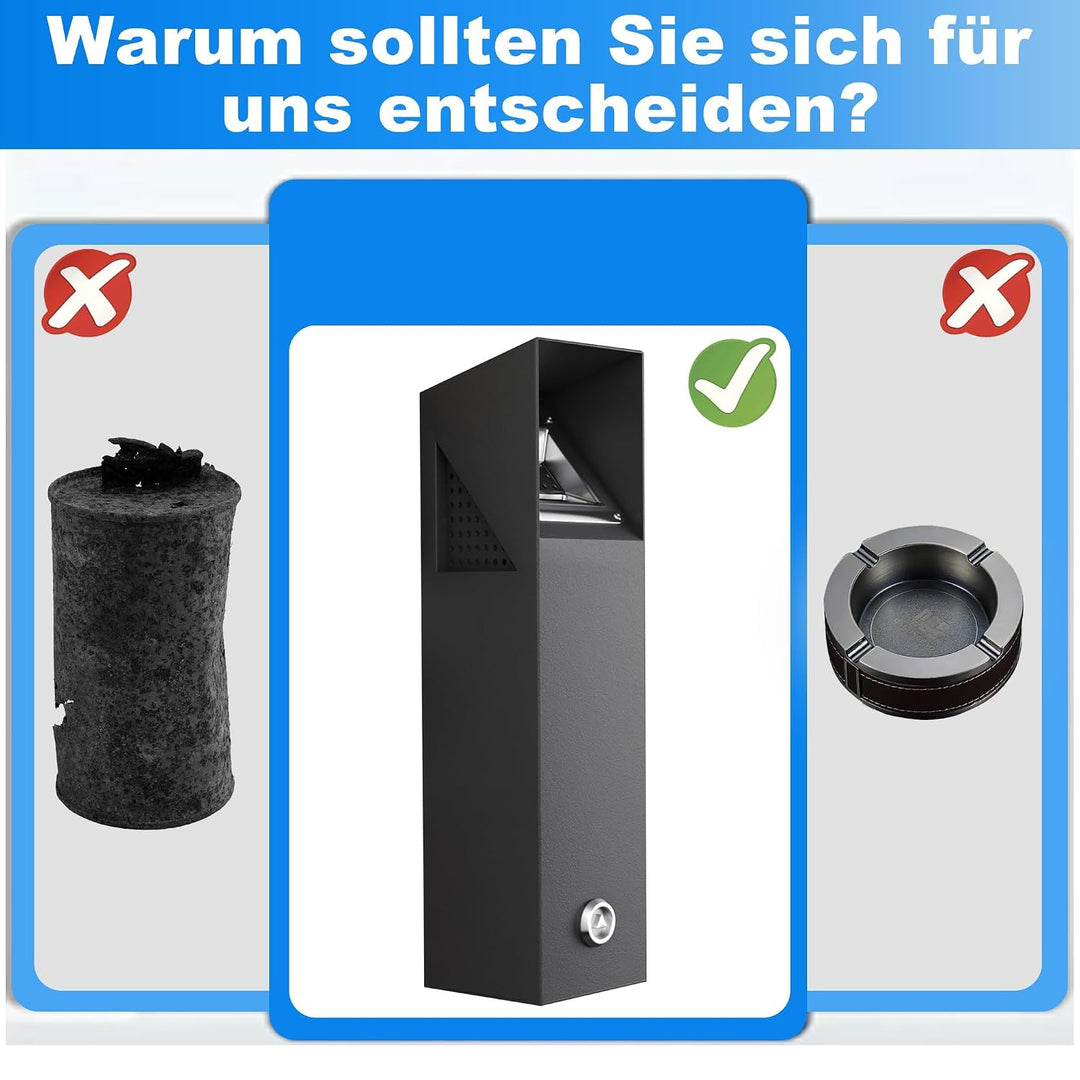 Küchenabfalleimer für den Aussenbereich, Wandmontierter Mülleimer im Freien, Kommerzielle 3 Seiten Ö