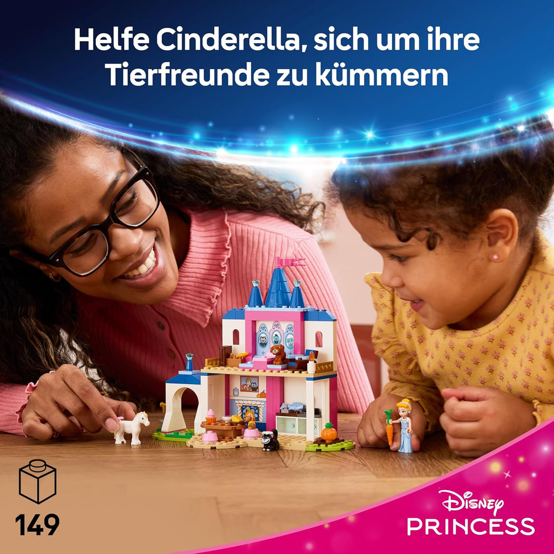 LEGO ǀ Disney Princess Cinderellas Tierpalast - Lernspielzeug mit Mini Puppe und 4 Tierfiguren - Geb