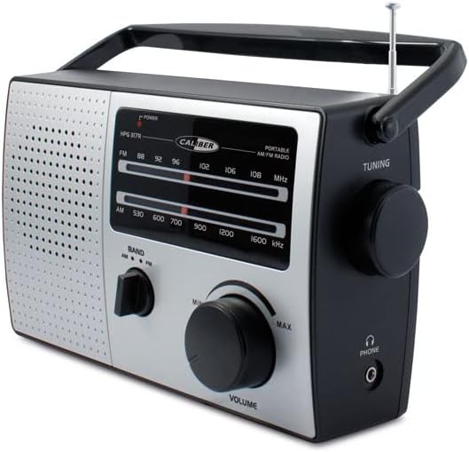 Caliber Kleines Radio Retro 3000 - Tragbares Radio mit Batterie - AM/FM Küchenradio - Taschenradio m