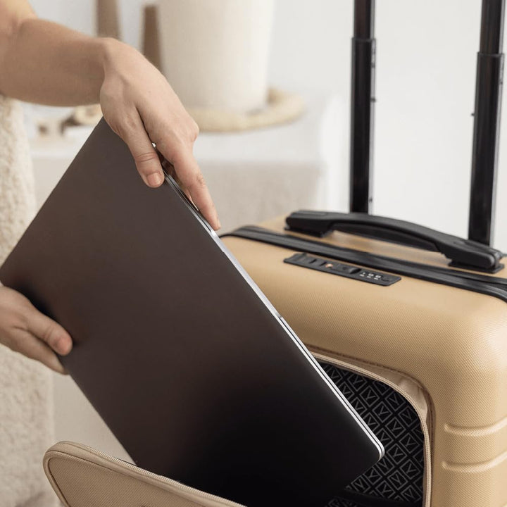 NUMADA – Handgepäck Koffer Trolley ABS PackPro T20 (56x37x22cm) mit TSA-Schloss und 4 Doppelrollen.