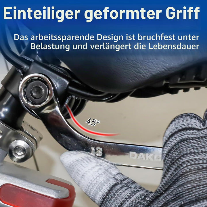 DAKCOS Starter- und Blockschlüssel-Satz, Doppelringschlüssel-Satz, C-Form Ringschlüssel Set | 5-tlg.