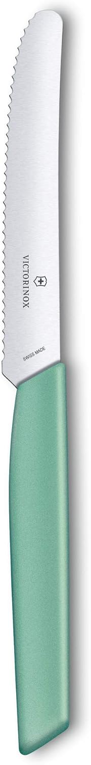 Victorinox Swiss Modern, Profi Gemüsemesser-Set, 2-teilig, Extra Scharfe Klinge, Wellenschliff, 11 c